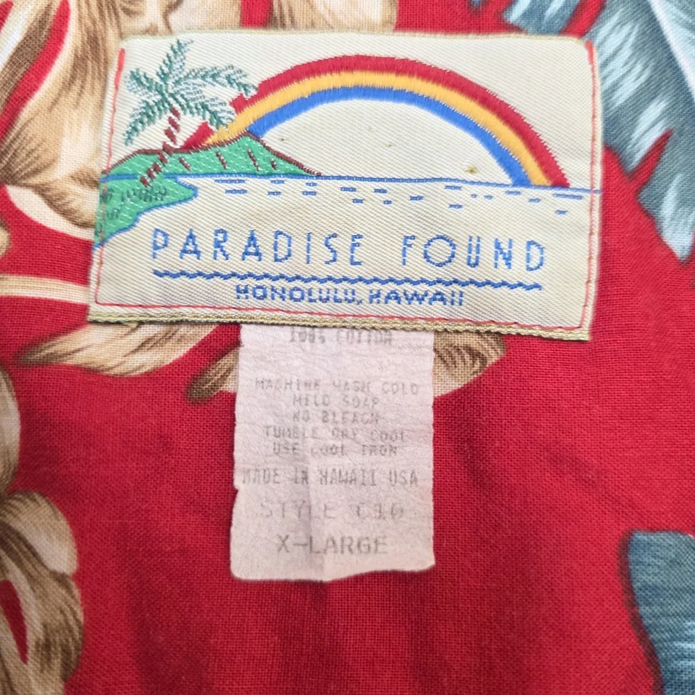 VTG Magnum PI Paradise Found SS Men XL Red Parrot Hawaii 1993 Hawaii Collector - Picture 2 of 12